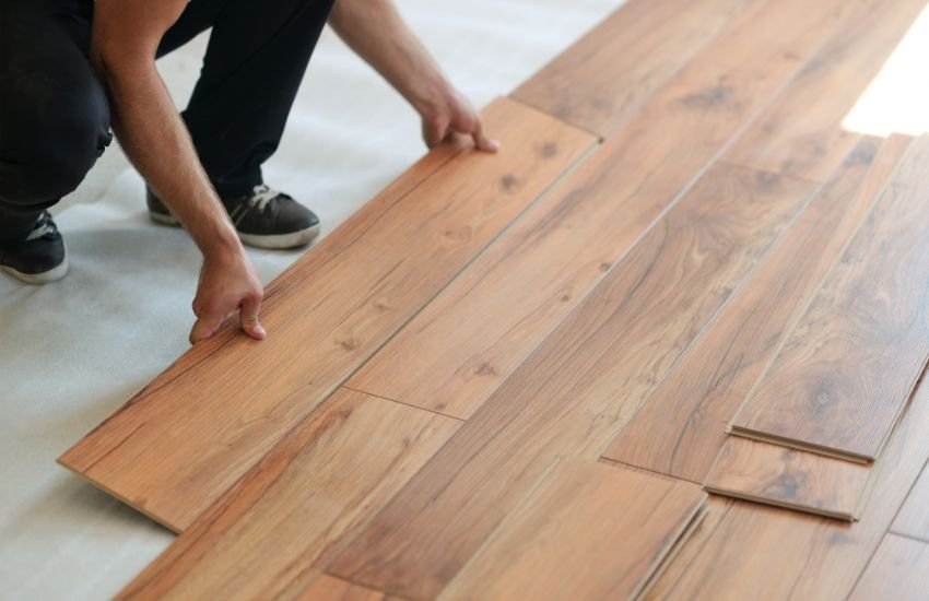 Laminate plank flooring installation