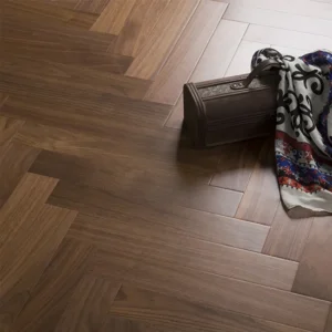 Black Walnut Herringbone flooring