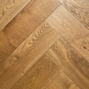 Herringbone Lightly Smoked Parquet Flooring