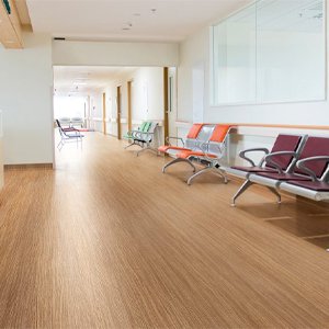 vinyl flooring installed in hospital