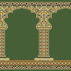 Kashmir Mehrab Green Mosque Roll Carpet