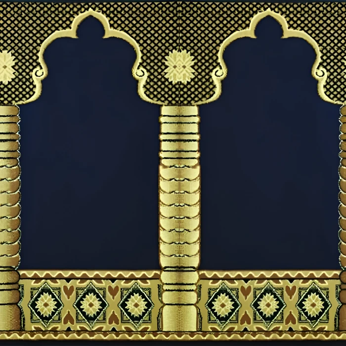 Rowda Mosque Carpet Blue