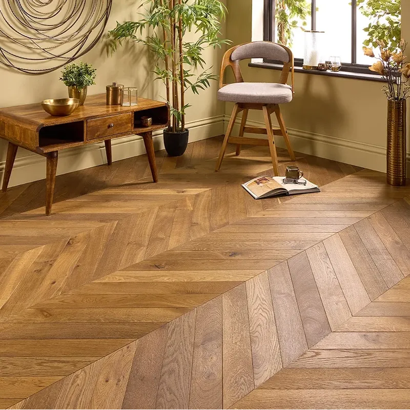 Lusso Palermo Char Oak Chevron Flooring
