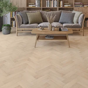 Painswick Biscuit Oak Herringbone Flooring