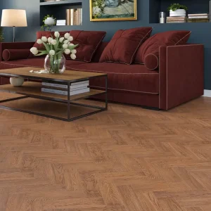 Painswick Caramel Oak Herringbone Flooring