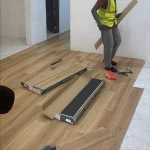 Professional SPC flooring installation in Emirates Hills villa