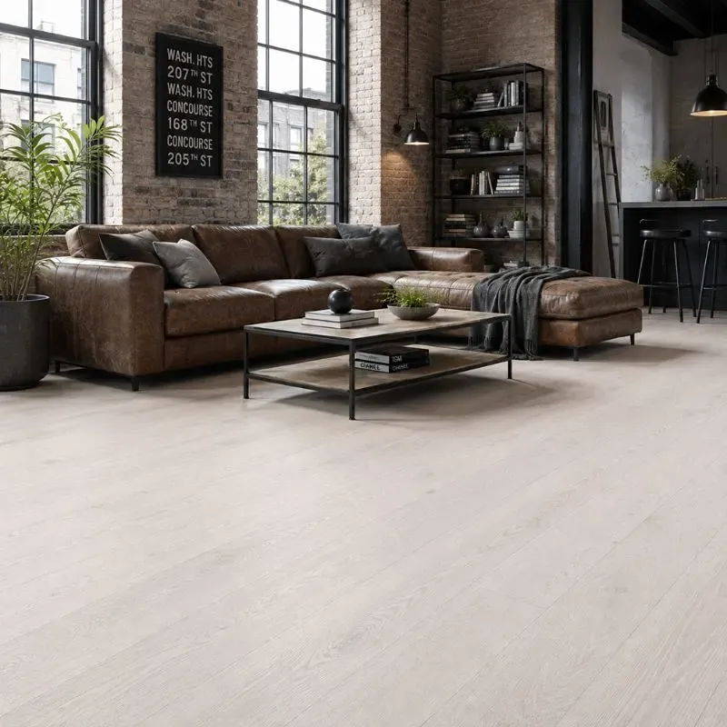 Stockholm White Oak Brushed Lacquered Flooring