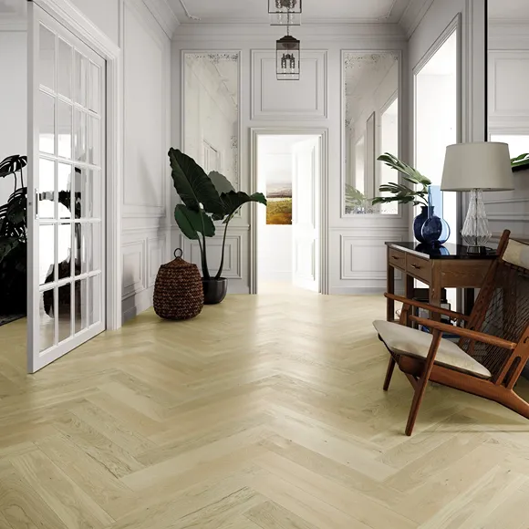 Bianco Floating Herringbone Flooring