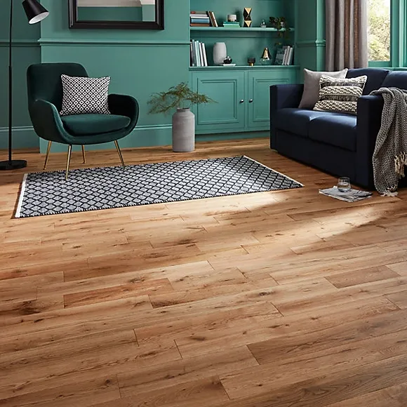 Blonde Oak Solid Wood Effect Flooring