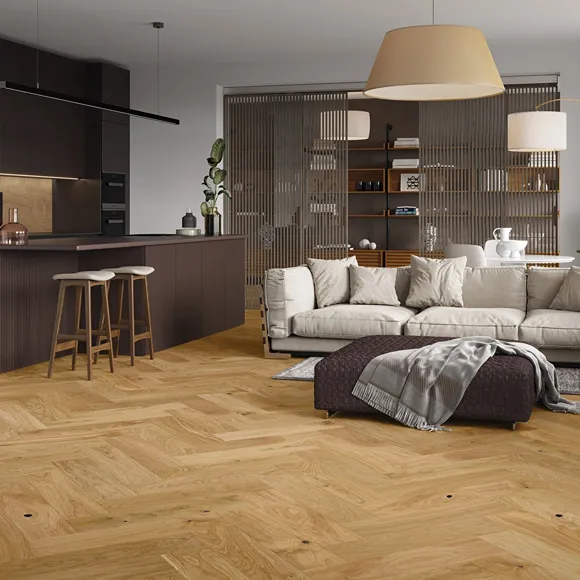 Caramel Grande Herringbone Flooring