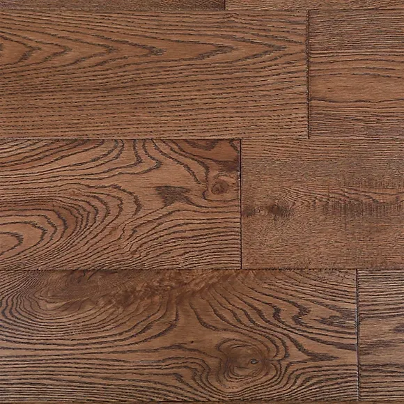 Dark Brown Oak Solid Wood Effect Flooring - Image 2