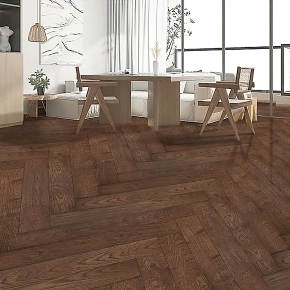Dark Oak Herringbone Solid Wood Flooring