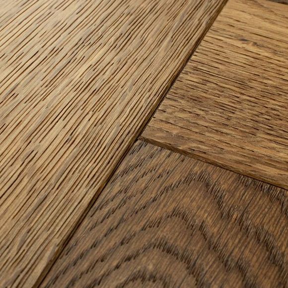 Havana Smoked Oak Herringbone Flooring 90mm - Image 3