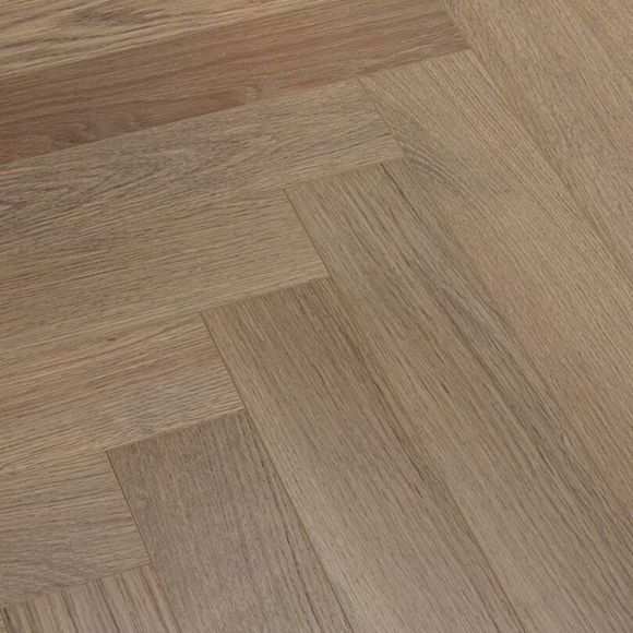 Natural Brushed Oak Herringbone Wood Flooring 1