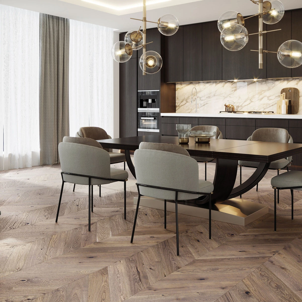 Oak Serene Ripley Chevron Flooring