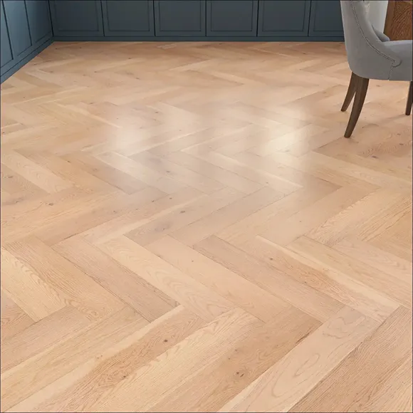 White Tone Oak Parquet Wood Flooring - Image 3